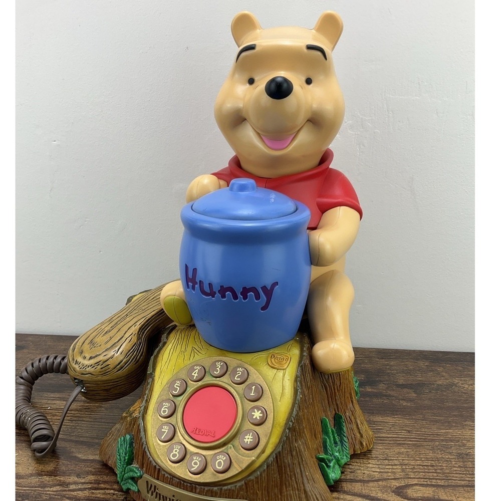 Winnie the Pooh & Piglet Animated Telephone Telemania Hunny Jar Stump Works